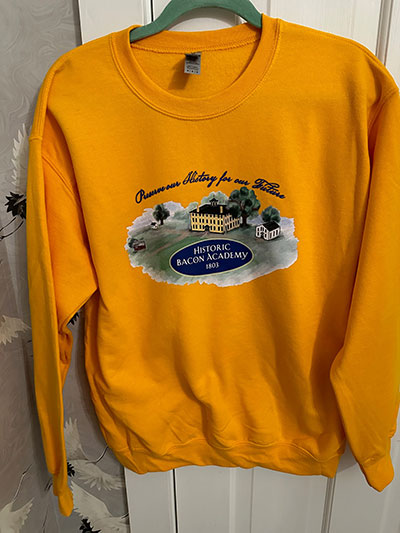 yellow sweatshirt